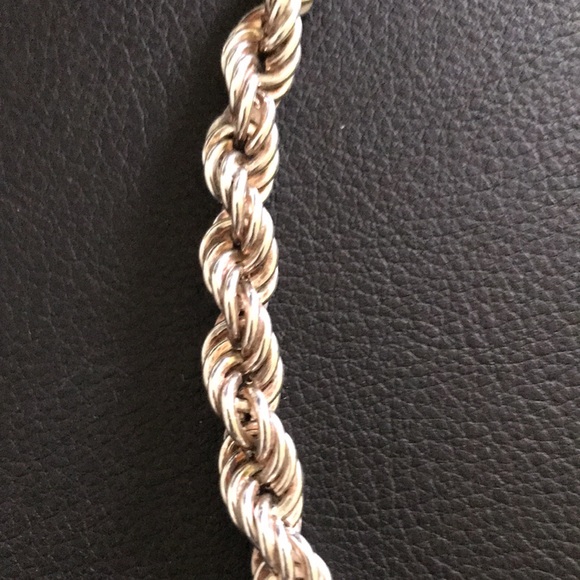 18 inches sterling silver rope chain .925 made in Italy. - Picture 2 of 5